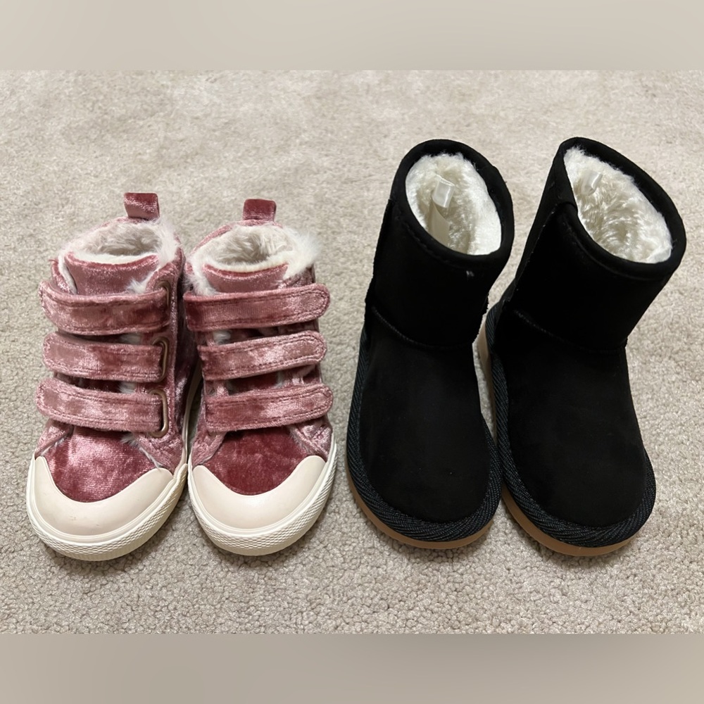 2 Pair Lot of Toddler Girl Fall/Winter Shoes